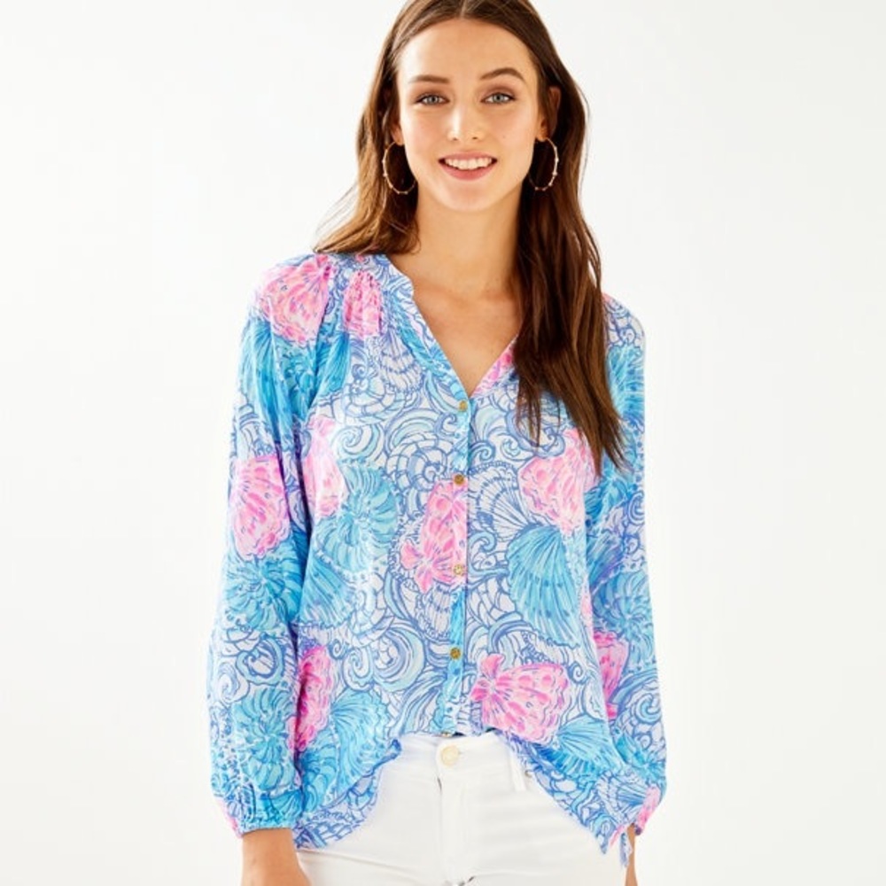 Lilly Pulitzer Elsa Button Down Top